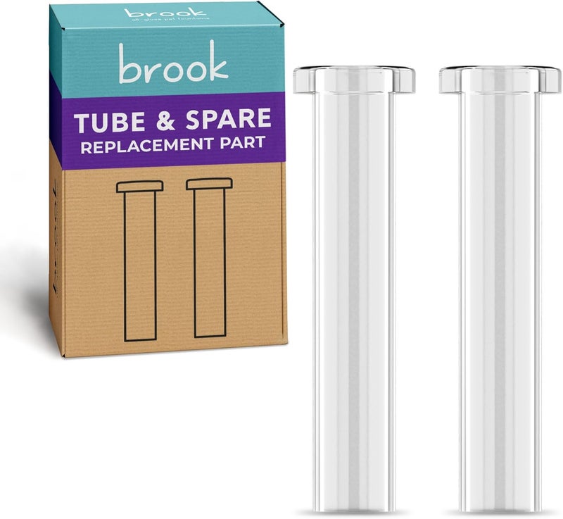 Brook Tubes Replacement Part – 2 Glass Replacement Tube Spare Parts for The All-Glass Cat Fountain (x2) - Image 1